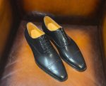 Handcrafted Leather Cap-toe Dress Shoes for Men