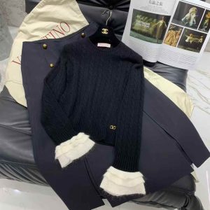 high neck embellished sweater