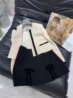 Single-breasted compact sablé jacket