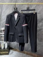 Pinstripe Wool Blazer