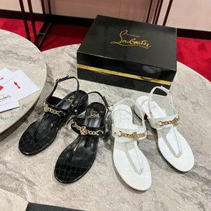 logo-plaque leather sandals