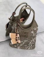Embellished Canvas Tote Bag