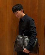 Bottega Veneta woven leather laptop bag