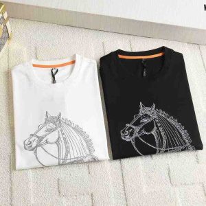 White boys' graphic horse print t-shirt – breathable cotton summer wear