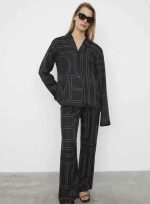 Toteme Monogram Embroidered Silk Shirt - Image 3