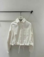 women’s drawstring cropped jacket - Image 2