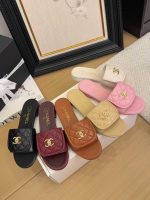 Chanel Denim Camellia Slide Sandals - Image 5