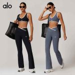 Alo High-Waist Airlift Leggings & V-Front Bra Set - Image 3
