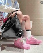 Pink Louis Vuitton LV Trainer sneakers for women – stylish designer streetwear shoes