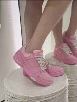 Louis Vuitton LV Trainer Sneakers – Pink Fashion - Image 2