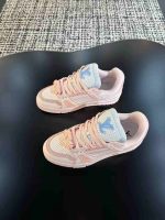 Louis Vuitton LV Trainer Sneakers – Pastel Pink & Icy Grey Edition - Image 4