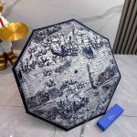 Luxury Blue Floral Designer Umbrella - Image 3