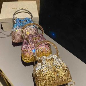 Glam Luxe Crystal Bucket Bag