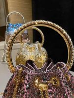 Glam Luxe Crystal Bucket Bag - Image 7