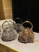 Glam Luxe Crystal Bucket Bag - Image 2