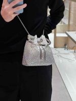 Glam Luxe Crystal Bucket Bag - Image 9