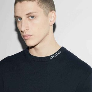 Men's luxe knit t shirt men with bold fit and premium feel in black