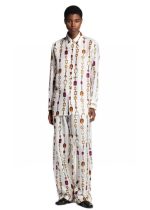 elegant chain-print 2-piece set