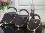 Leather Tote Bag with Beaded Charm - Image 2