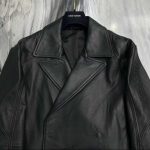 Luxury Black Leather Coat - Image 4