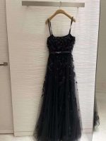 Elegant Black Feather-Detail Tulle Gown - Image 2