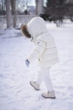 Kids  Shiny Puffer Jacket with Fur Hood - Image 2