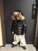 Kids  Shiny Puffer Jacket with Fur Hood