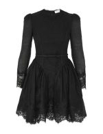 Black Evening Outfit – Lace Dress, Sheer Blouse & Mermaid Skirt - Image 7