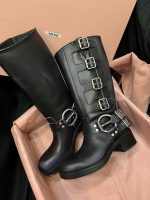 Mid-Calf Boots with Buckle Straps - Image 2