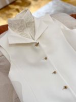 women's white sleeveless waistcoat - Image 4