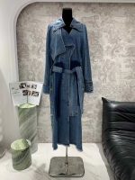 Stylish Denim Trench Coat - Image 2