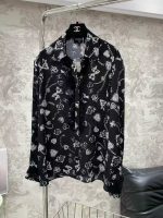 Elegant Black Printed Long Sleeve Shirt - Image 2