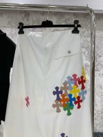 Chrome Hearts Style White Cargo Pants - Image 2