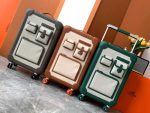 Vintage-Style Multi-Pocket Rolling Luggage - Image 3