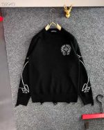 Stylish graphic sweatshirt with a unique cross design on the back, perfect for casual wear.