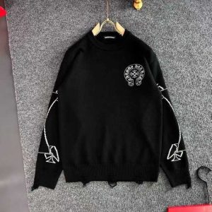 Stylish graphic sweatshirt with a unique cross design on the back, perfect for casual wear.