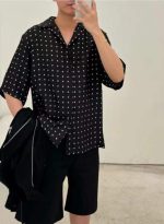 Stylish Black Printed Short Sleeve Shirt for Men - Image 2
