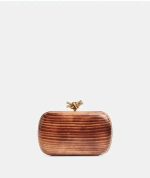 Elegant Wooden Design Clutch Bag - Image 2