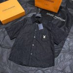 Stylish Short-Sleeve Denim Shirt & Shorts - Image 4