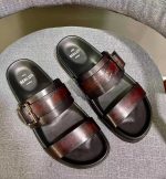 Stylish Leather Slide Sandals