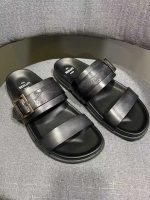 Stylish Leather Slide Sandals - Image 2