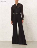 Elegant Black Midi Dress with Ruffle Hem - Image 6