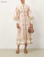 Elegant Floral Maxi Dress with Belt - Image 8