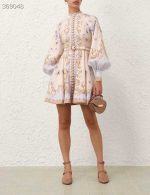 Elegant Floral Maxi Dress with Belt - Image 6