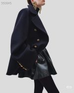 Stylish Double-Breasted Wool Peacoat for Modern Elegance - Image 3