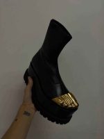 Sculptural Gold Toe Boots - Image 6