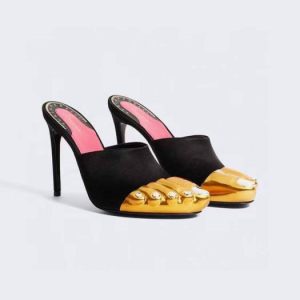 Gold Toe Platform Heels