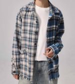 Stylish Plaid Overshirt with unique design and pockets