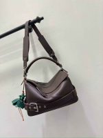 Stylish Black & Brown Leather Handbag - Image 4