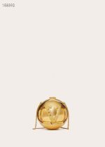 Chic Mini Beaded Round Crossbody Bag with Chain Strap - Image 3